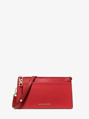 Michael Kors Empire Large Leather Convertible Crossbody Bag Color CRIMSON